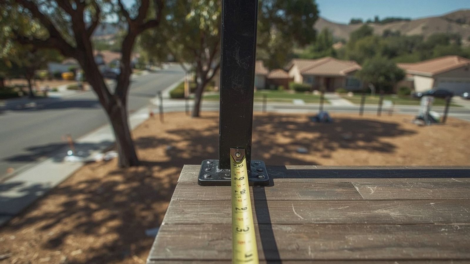 Measuring deck railing linear footage for a San Jose cost estimate